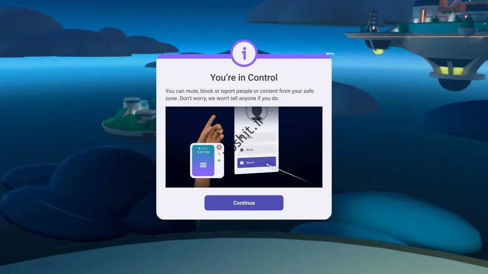 اسکرین شات رابط Safe Zone